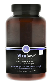 VitaBase Basisches Badesalz mit grüner Heilerde 500g Dose mit 10% Rabatt!